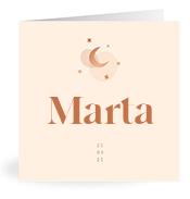 Geboortekaartje naam Marta m1