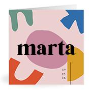Geboortekaartje naam Marta m2