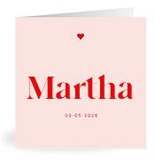 Geboortekaartje naam Martha m3