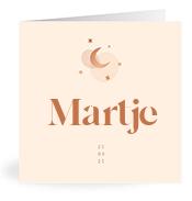 Geboortekaartje naam Martje m1