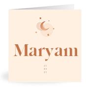 Geboortekaartje naam Maryam m1