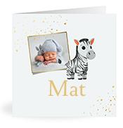 Geboortekaartje naam Mat j2