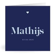 Geboortekaartje naam Mathijs j3