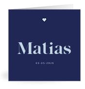 Geboortekaartje naam Matias j3