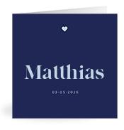 Geboortekaartje naam Matthias j3