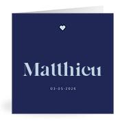 Geboortekaartje naam Matthieu j3
