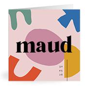Geboortekaartje naam Maud m2