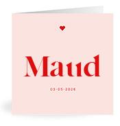 Geboortekaartje naam Maud m3