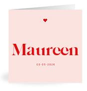 Geboortekaartje naam Maureen m3
