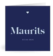 Geboortekaartje naam Maurits j3