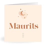 Geboortekaartje naam Maurits m1