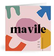 Geboortekaartje naam Mavile m2