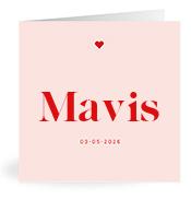 Geboortekaartje naam Mavis m3