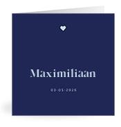 Geboortekaartje naam Maximiliaan j3