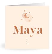 Geboortekaartje naam Maya m1
