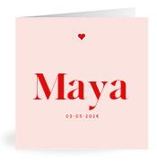 Geboortekaartje naam Maya m3
