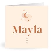 Geboortekaartje naam Mayla m1