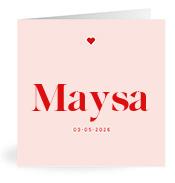 Geboortekaartje naam Maysa m3