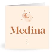 Geboortekaartje naam Medina m1