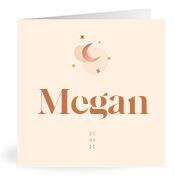 Geboortekaartje naam Megan m1