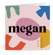 Geboortekaartje naam Megan m2