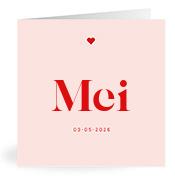 Geboortekaartje naam Mei m3