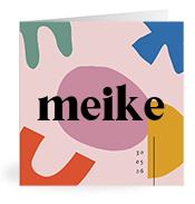 Geboortekaartje naam Meike m2