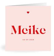 Geboortekaartje naam Meike m3