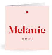 Geboortekaartje naam Melanie m3