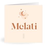 Geboortekaartje naam Melati m1