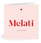 Geboortekaartje naam Melati m3