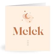 Geboortekaartje naam Melek m1