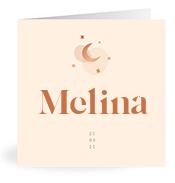 Geboortekaartje naam Melina m1
