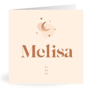 Geboortekaartje naam Melisa m1