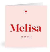 Geboortekaartje naam Melisa m3