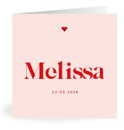 Geboortekaartje naam Melissa m3