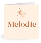 Geboortekaartje naam Melodie m1
