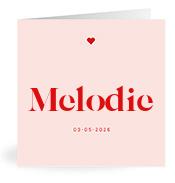 Geboortekaartje naam Melodie m3