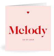 Geboortekaartje naam Melody m3