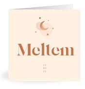 Geboortekaartje naam Meltem m1