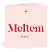 Geboortekaartje naam Meltem m3
