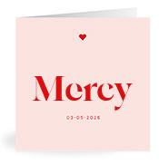 Geboortekaartje naam Mercy m3