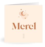 Geboortekaartje naam Merel m1