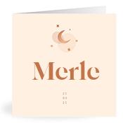 Geboortekaartje naam Merle m1