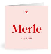 Geboortekaartje naam Merle m3