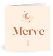 Geboortekaartje naam Merve m1