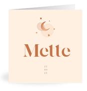 Geboortekaartje naam Mette m1