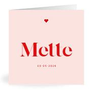 Geboortekaartje naam Mette m3