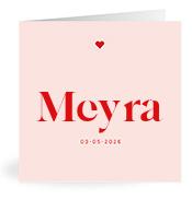 Geboortekaartje naam Meyra m3