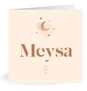 Geboortekaartje naam Meysa m1